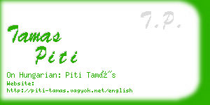 tamas piti business card